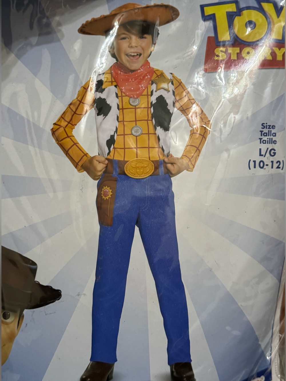 Disney Woody Cowboy Costume - Yellow, Blue & Brown
